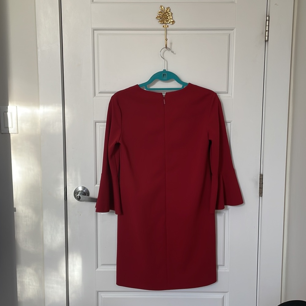 Deep Red Tibi Work Dress - Perfect for Spring - Picture 8 of 14